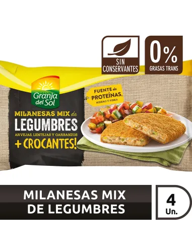 Milanesas Mix De Legumbres X 330 Gr